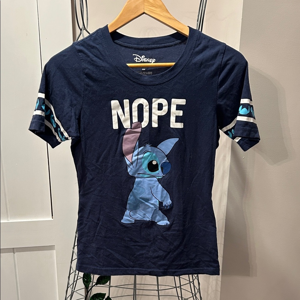 Disney Kids Dark Blue Stitch Nope T-Shirt